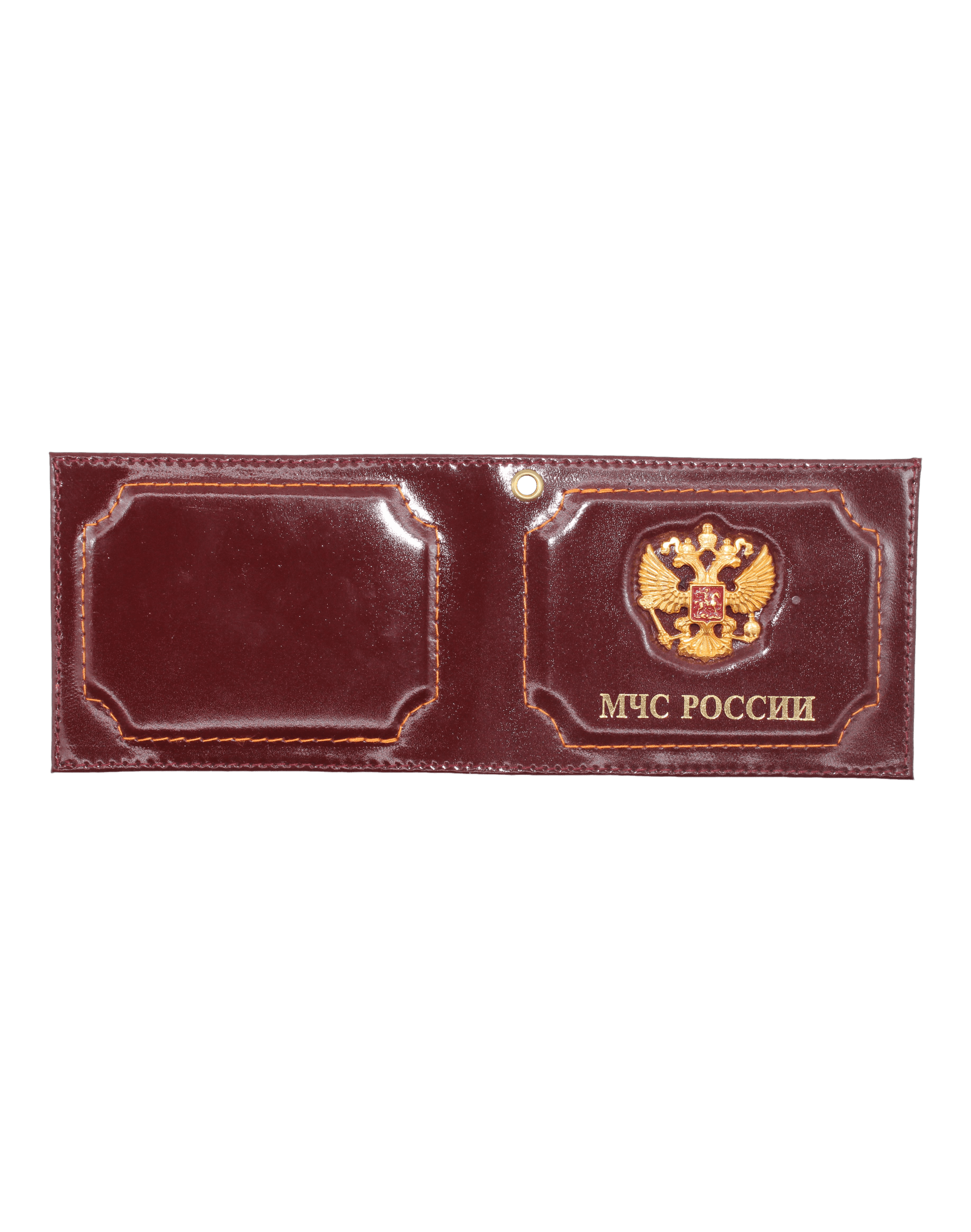 Обложка для удостоверения "МЧС России" с металлической эмблемой