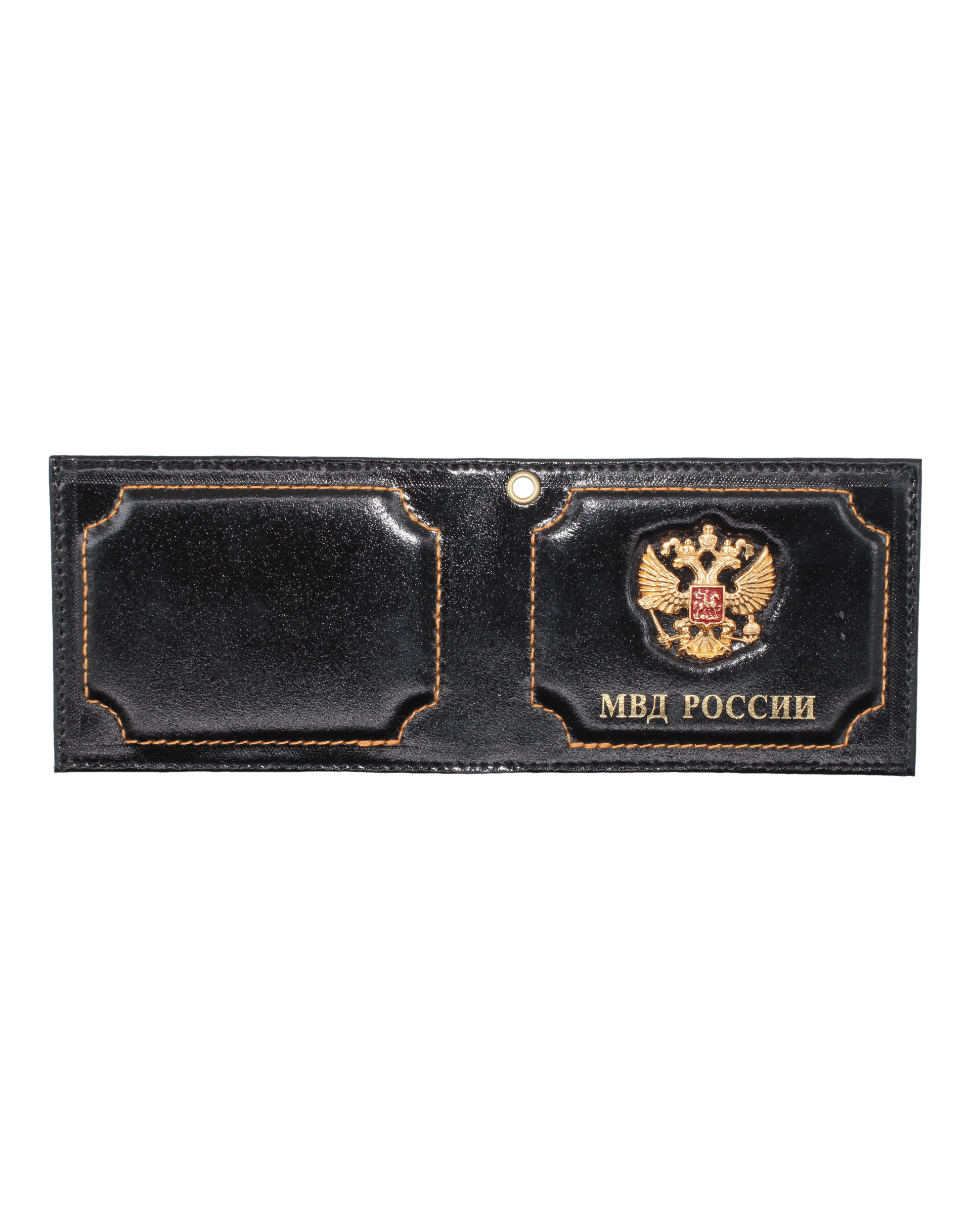Обложка для удостоверения "МВД России" с металлической эмблемой
