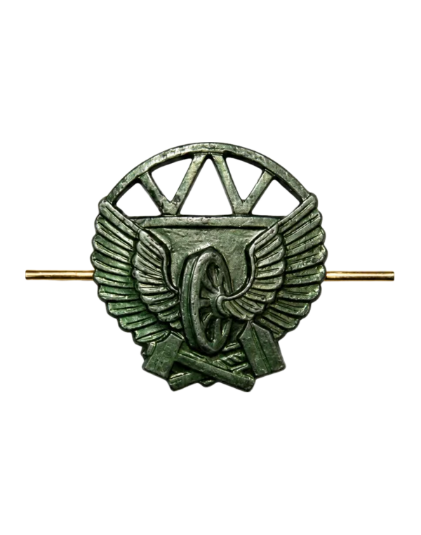 Петличная эмблема "Железнодорожных войск МО РФ" (Зеленая)