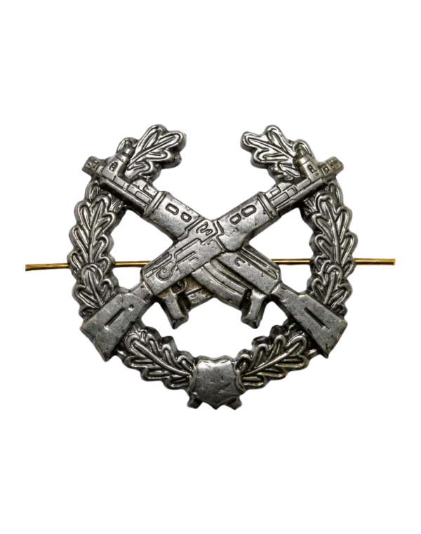 Петличная эмблема старого образца "Мотострелковых войск МО РФ" (Зеленая)