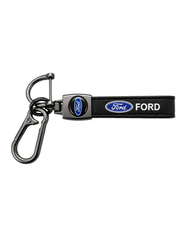 Кожаный брелок для ключей с логотипом "Ford"