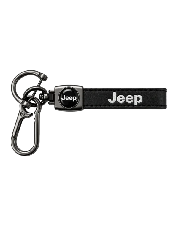 Кожаный брелок для ключей с логотипом "Jeep"
