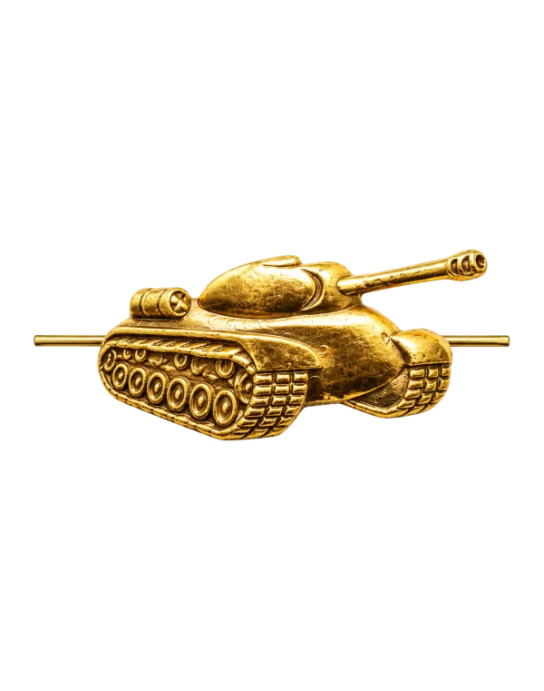 Петличная эмблема "Танковых войск МО РФ" (Золотая) — Правая сторона