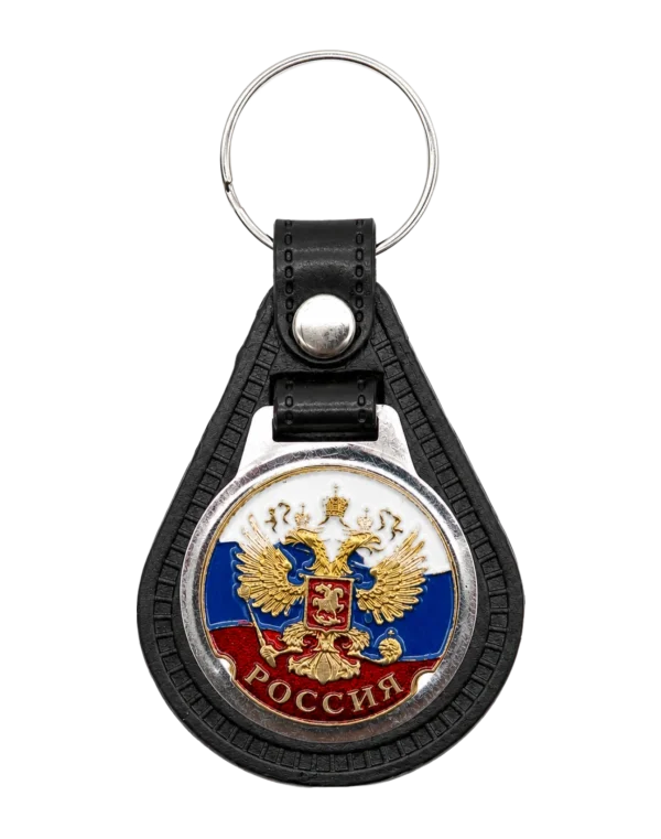 Брелок на виниловой подложке "Россия-триколор"
