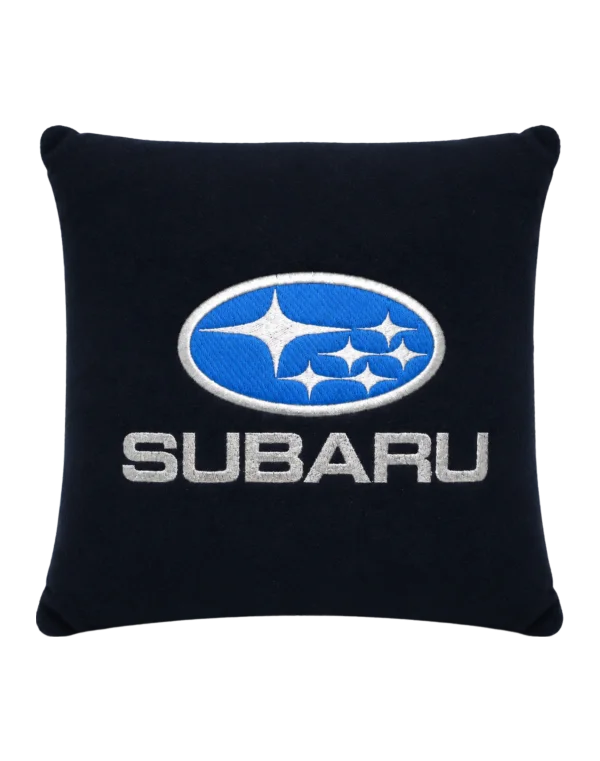 Подушка с вышивкой "Subaru" (Флис)