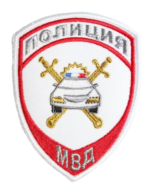 Шеврон вышитый "ГАИ" 777 (Белый)