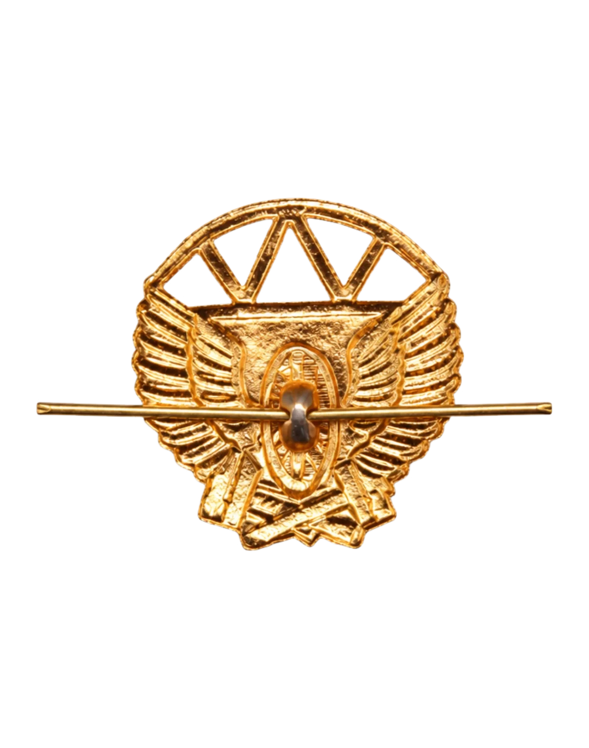 Петличная эмблема "Железнодорожных войск МО РФ" (Золотая) — фото 2