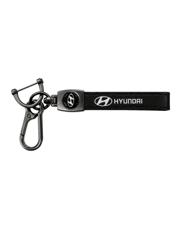 Кожаный брелок для ключей с логотипом "Hyundai"