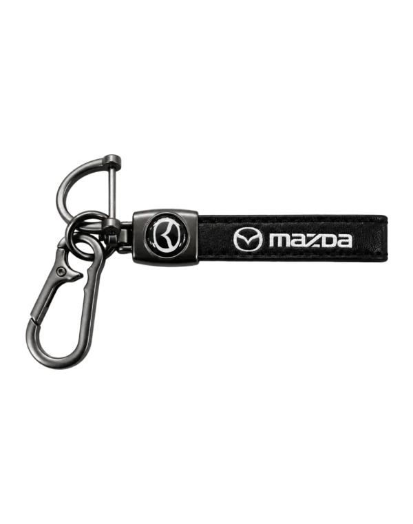 Кожаный брелок для ключей с логотипом "Mazda"