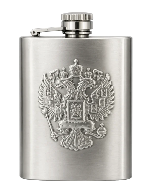 Фляга малая «Герб РФ» металическая