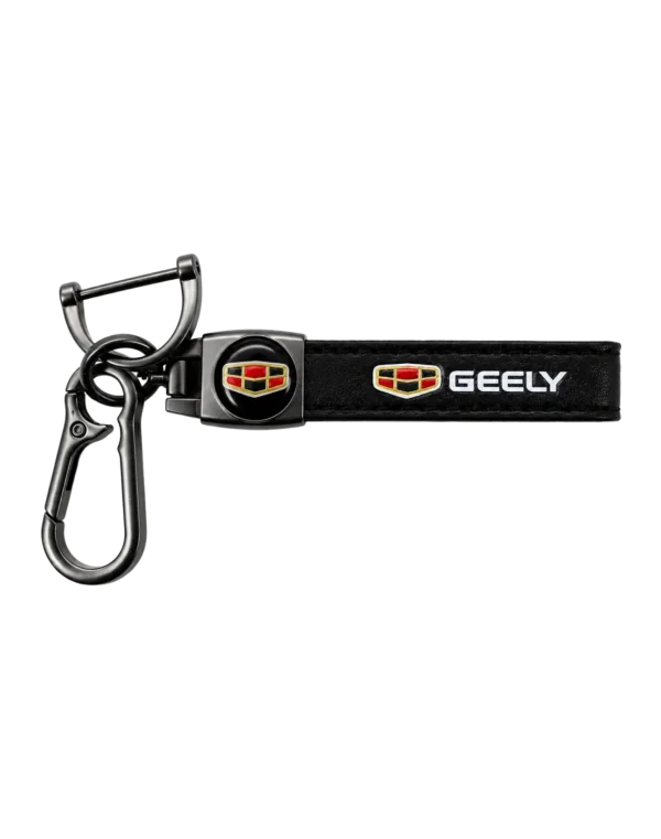 Кожаный брелок для ключей с логотипом "Geely"