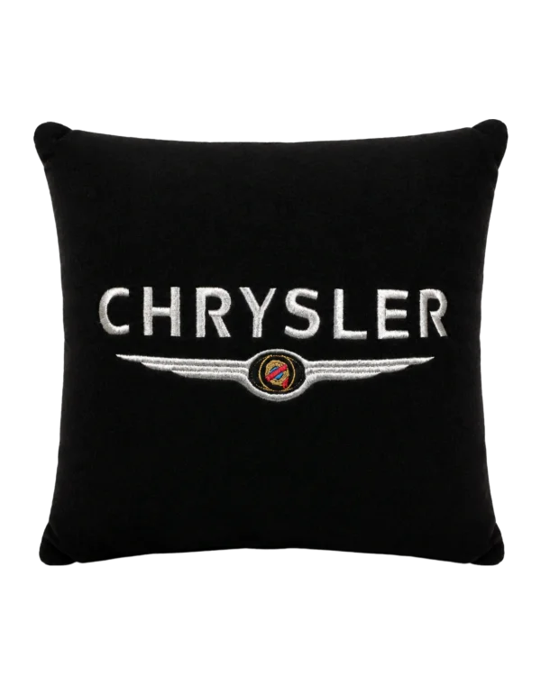Подушка с вышивкой "Chrysler" (Флис)